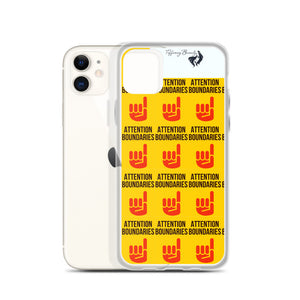 ATTENTION BOUNDARIES iPhone Case