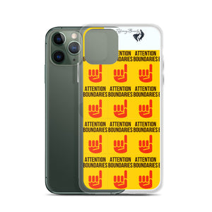 ATTENTION BOUNDARIES iPhone Case