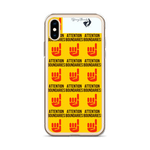 ATTENTION BOUNDARIES iPhone Case