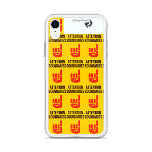 ATTENTION BOUNDARIES iPhone Case