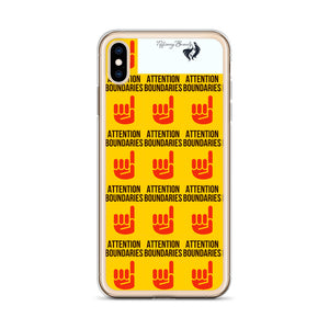 ATTENTION BOUNDARIES iPhone Case