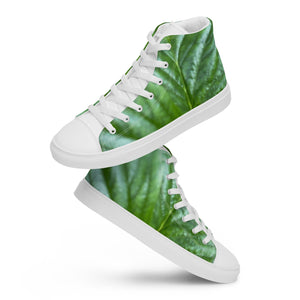 Strawberry Summer Jungle Men’s high top canvas shoes