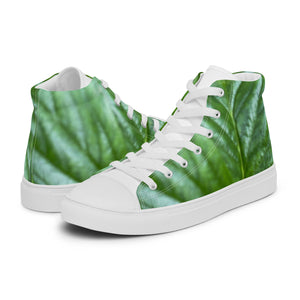 Strawberry Summer Jungle Men’s high top canvas shoes