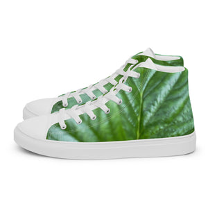 Strawberry Summer Jungle Men’s high top canvas shoes