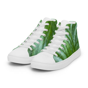 Strawberry Summer Jungle Men’s high top canvas shoes