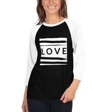 Load image into Gallery viewer, LOVE 3/4 sleeve raglan shirt
