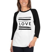 Load image into Gallery viewer, LOVE 3/4 sleeve raglan shirt
